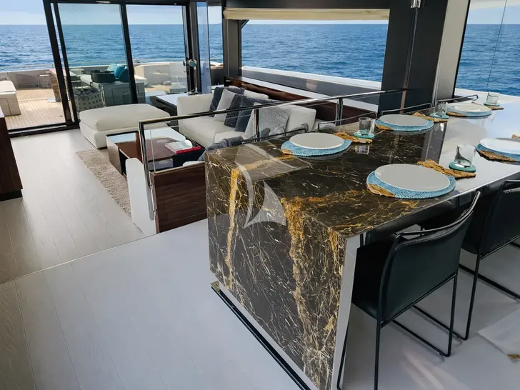 X SEVEN Riva Diva 82 - main dining area X SEVEN Riva Diva 82 - main dining area