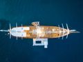YAZZ Aegean Custom Sailing Yacht 55m aerial shot