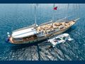 YAZZ Aegean Custom Sailing Yacht 55m anchored with water toys
