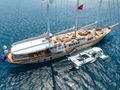 YAZZ Aegean Custom Sailing Yacht 55m anchored with water toys