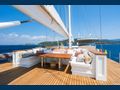 YAZZ Aegean Custom Sailing Yacht 55m flybridge seating and dining