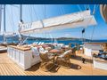 YAZZ Aegean Custom Sailing Yacht 55m multiple seating areas