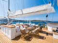 YAZZ Aegean Custom Sailing Yacht 55m multiple seating areas