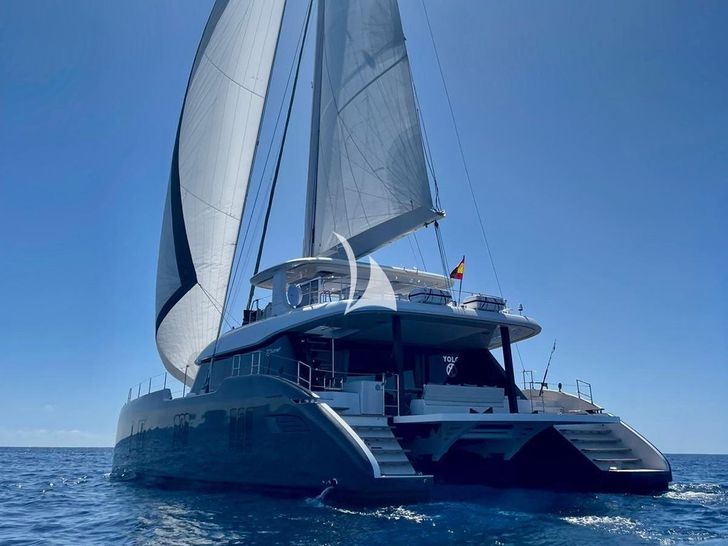 YOLO Sunreef 70 - anchored aft shot YOLO Sunreef 70 - anchored aft shot
