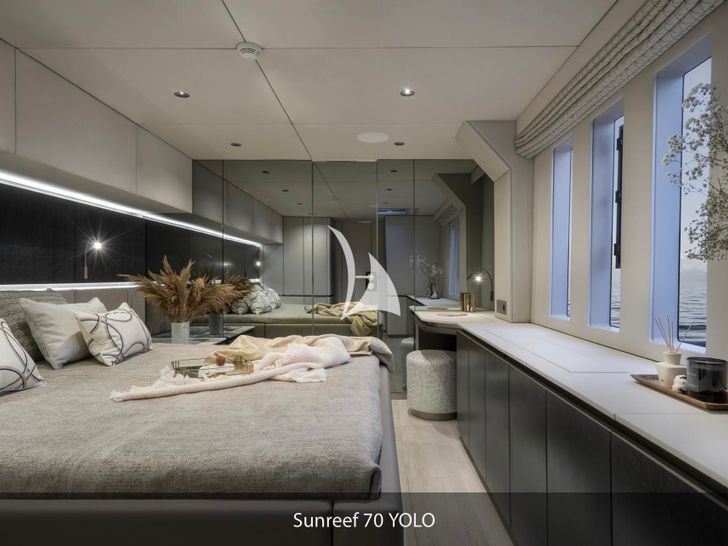 YOLO Sunreef 70 master cabin other view
