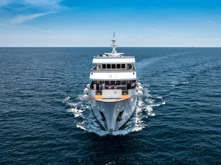 YOLO Odisej 48m - cruising bow view YOLO Odisej 48m - cruising bow view