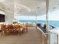 YOLO Westport 130 - main aft deck alfresco dining area YOLO Westport 130 - main aft deck alfresco dining area