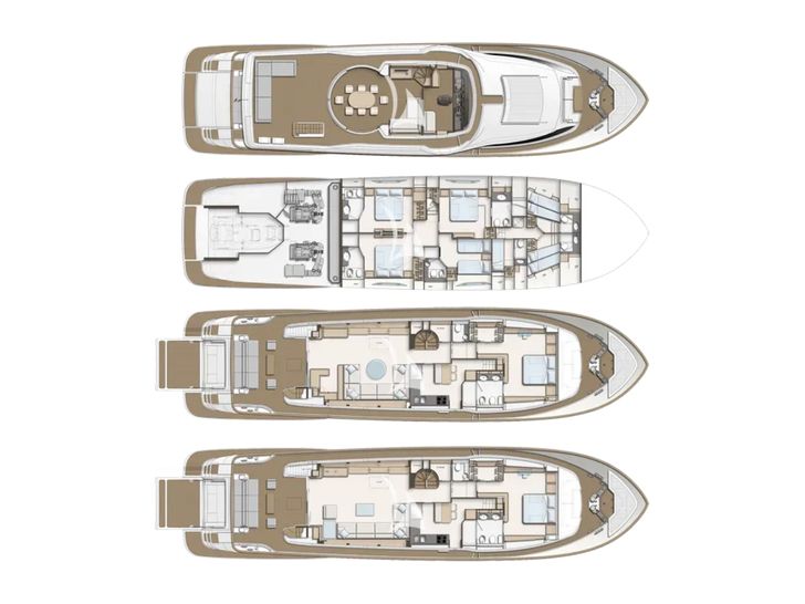 YVONNE Ferretti Custom Line Navetta 28 - layout YVONNE Ferretti Custom Line Navetta 28 - layout
