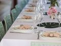 ACCAMA DELTA Azimut 30m - closeup dining table ACCAMA DELTA Azimut 30m - closeup dining table