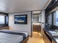 LEGEND II Absolute Navetta 68 - master cabin bed and TV LEGEND II Absolute Navetta 68 - master cabin bed and TV