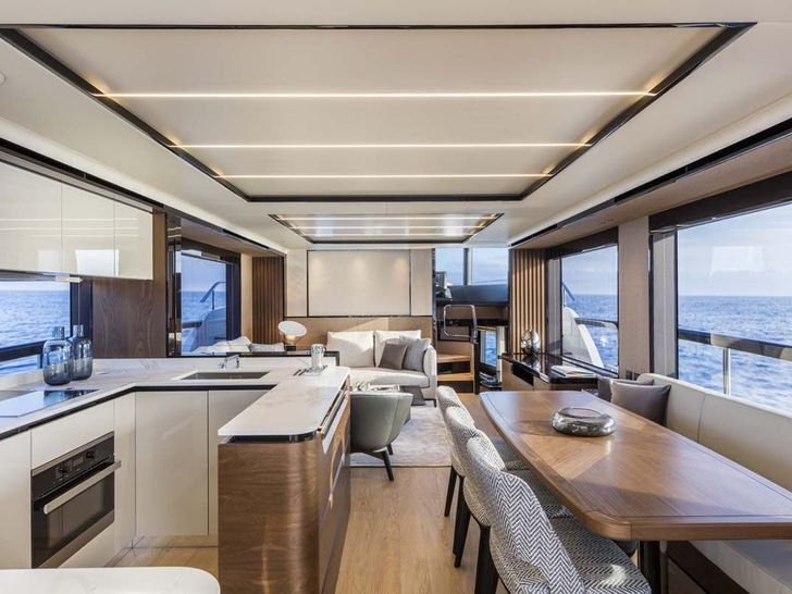LEGEND II Absolute Navetta 68 - galley and dining area LEGEND II Absolute Navetta 68 - galley and dining area