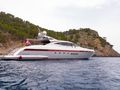 LA DIGUE Mangusta 92 - anchored side profile LA DIGUE Mangusta 92 - anchored side profile