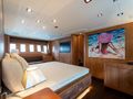 LA DIGUE Mangusta 92 - master cabin bed and TV LA DIGUE Mangusta 92 - master cabin bed and TV