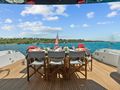 PALUMBA Sunseeker Predator 84 - aft deck dining area PALUMBA Sunseeker Predator 84 - aft deck dining area