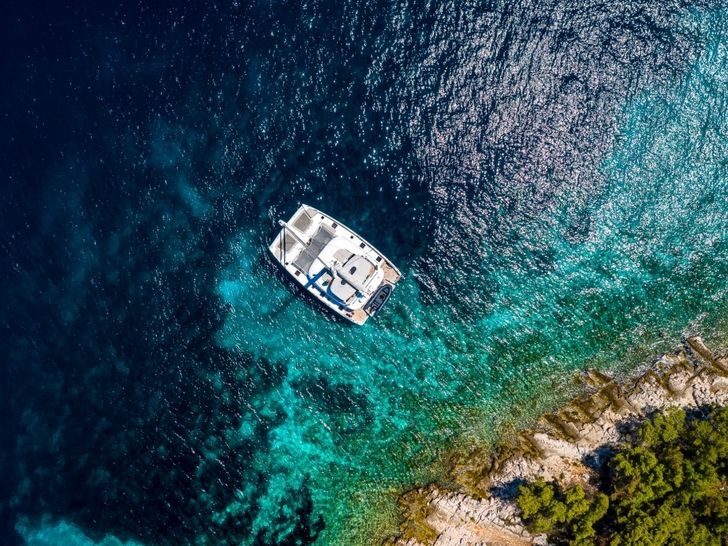 ZARA Sunreef 50 - top aerial shot ZARA Sunreef 50 - top aerial shot
