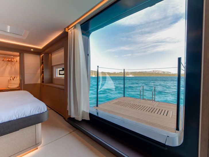 ZENIT Lagoon Seventy 8 - master cabin balcony ZENIT Lagoon Seventy 8 - master cabin balcony