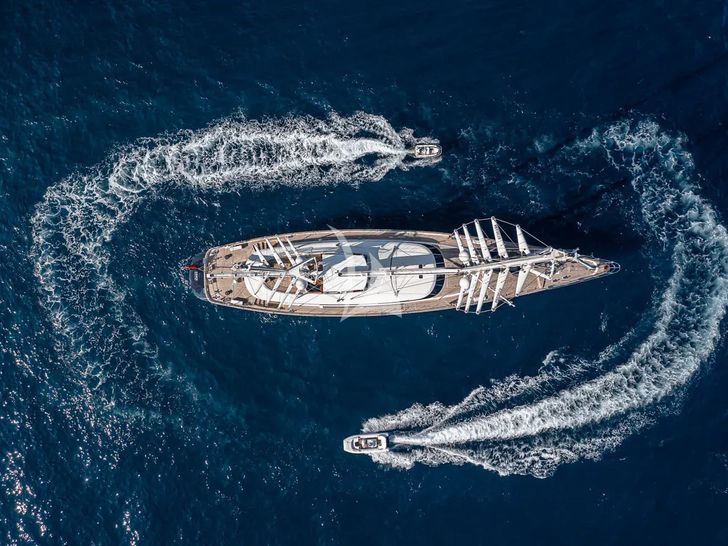 ZENJI Perini Navi 56m - top aerial shot ZENJI Perini Navi 56m - top aerial shot