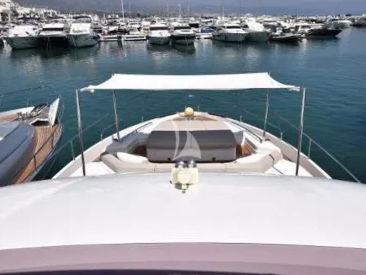 ZEN OF LONDON Princess 68 - foredeck top shot ZEN OF LONDON Princess 68 - foredeck top shot