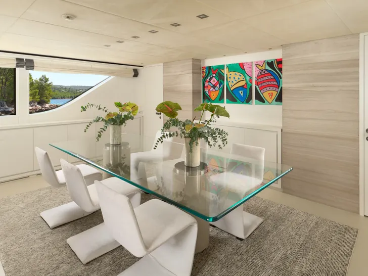 ZULU 3 Sanlorenzo SD112 - main dining area ZULU 3 Sanlorenzo SD112 - main dining area