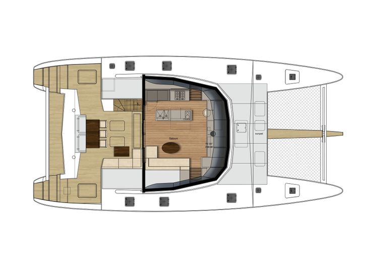 ADEA Sunreef 60 Luxury Catamaran Top Deck