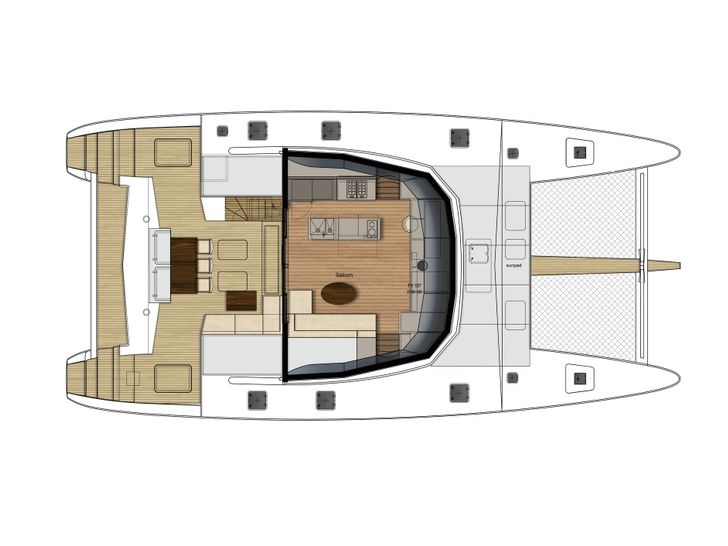 ADEA Sunreef 60 Luxury Catamaran Top Deck ADEA Sunreef 60 Luxury Catamaran Top Deck