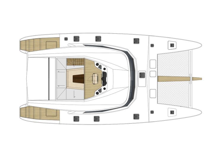 ADEA Sunreef 60 Luxury Catamaran Middle Deck ADEA Sunreef 60 Luxury Catamaran Middle Deck