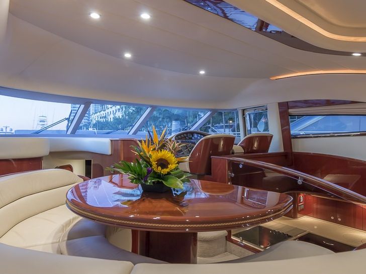Miami Day Charter Yacht ALL GOOD Princess 65 Coffee Table Miami Day Charter Yacht ALL GOOD Princess 65 Coffee Table