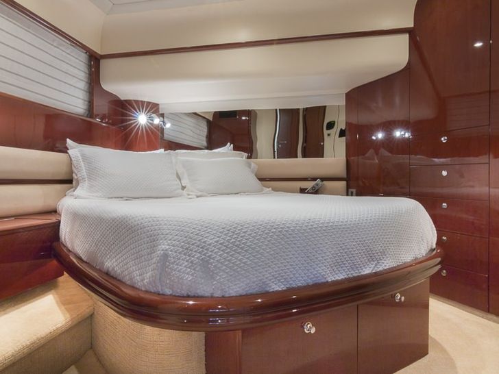 Miami Day Charter Yacht ALL GOOD Princess 65 VIP Cabin
