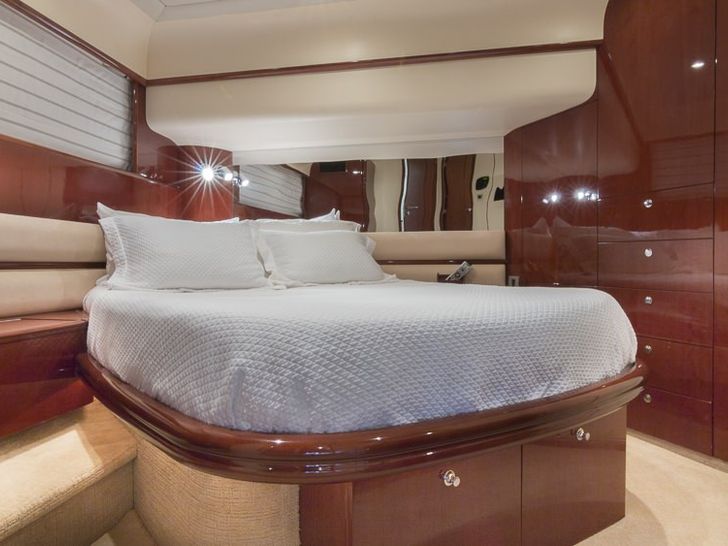 Miami Day Charter Yacht ALL GOOD Princess 65 VIP Cabin Miami Day Charter Yacht ALL GOOD Princess 65 VIP Cabin
