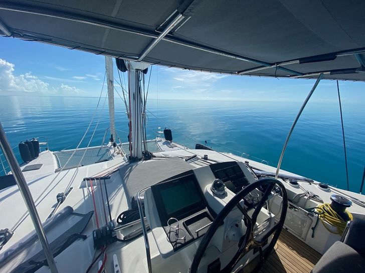 view forward from the flybridge view forward from the flybridge