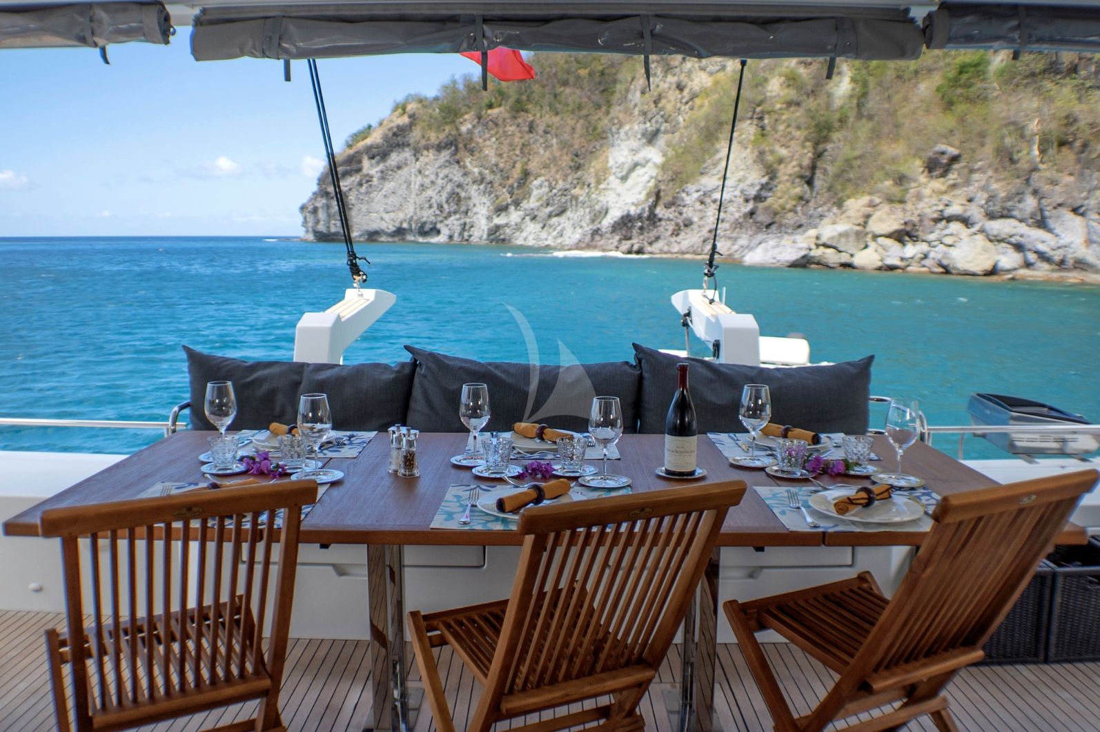 Aft deck dining