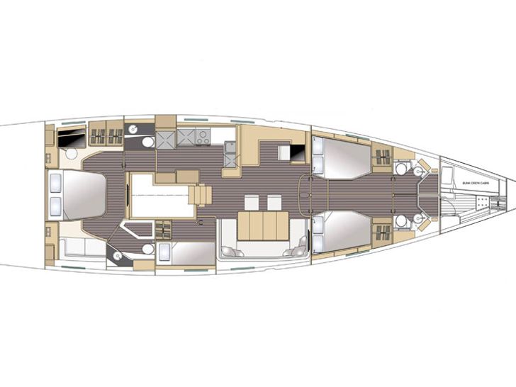 ARGENTOUS Jeanneau 64 Layout ARGENTOUS Jeanneau 64 Layout