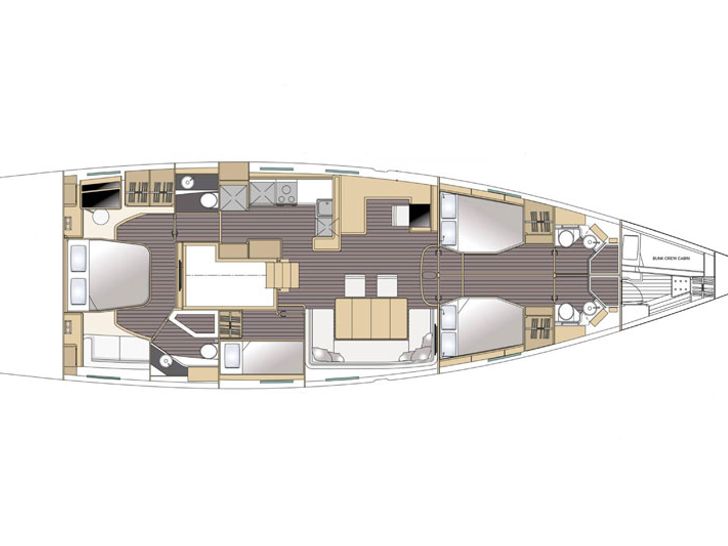 ARGENTOUS Jeanneau 64 Layout