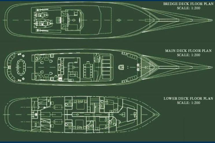 Layout for ARKTOS - Schooner 113, schooner/gulet layout
