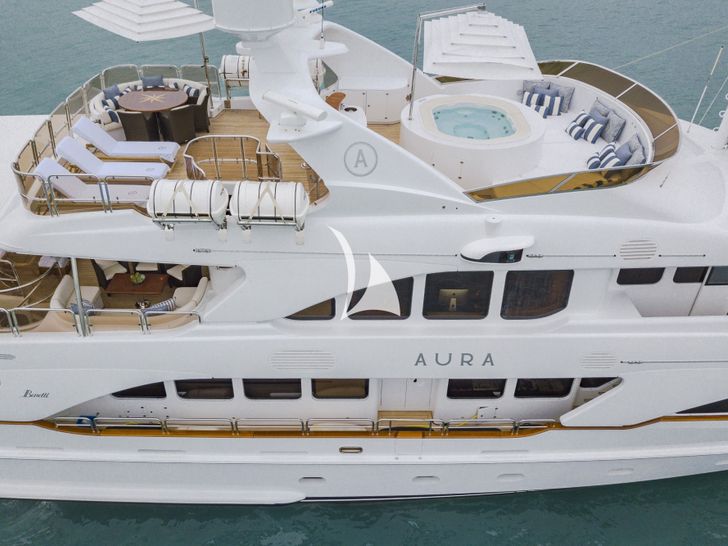 AURA - Benetti 36 m,aerial sundeck view