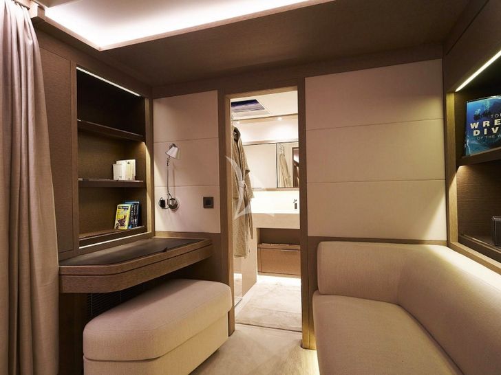BABAC Lagoon Seventy 7 - master cabin seating and working area BABAC Lagoon Seventy 7 - master cabin seating and working area