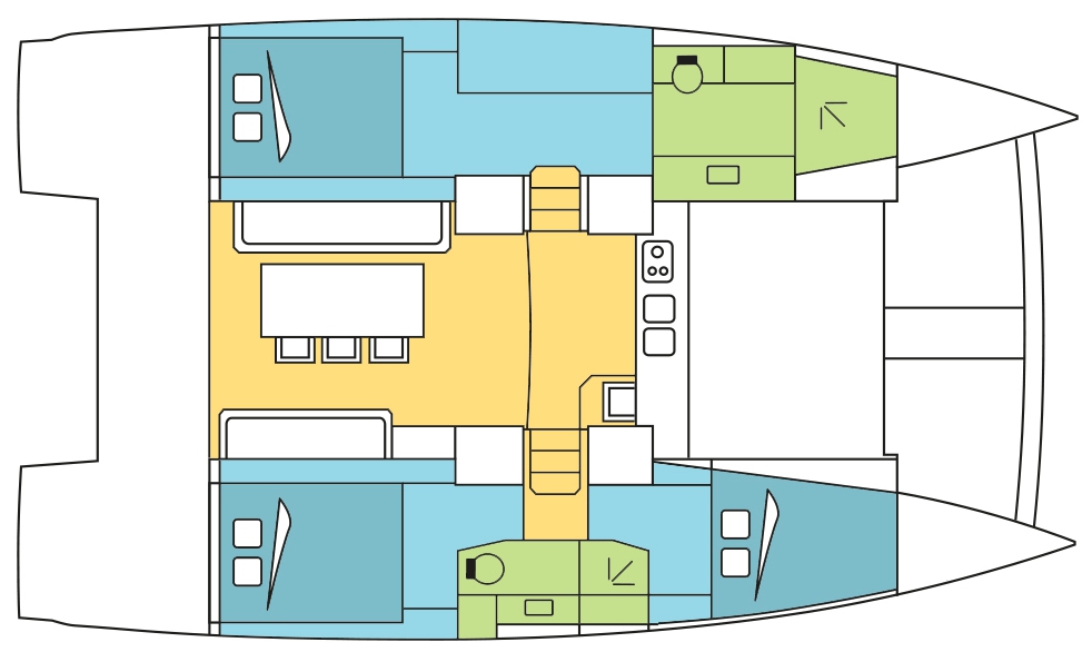 Charter Yacht Bali 4.1 - 3 Cabins(3 double)- Miami - Florida