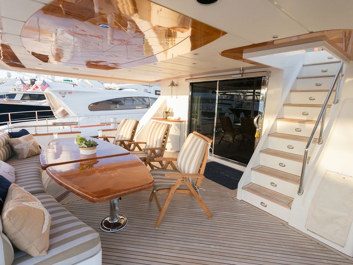 BEACHFRONT - Crewed Motor Yacht - Aft Dining BEACHFRONT - Crewed Motor Yacht - Aft Dining
