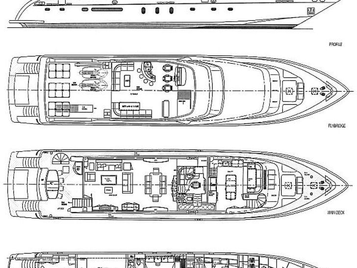 BEACHFRONT - Crewed Motor Yacht - Layout