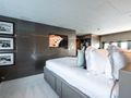 BEACHOUSE Mangusta 130 master cabin bed and TV BEACHOUSE Mangusta 130 master cabin bed and TV