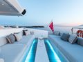 BEACHOUSE Mangusta 130 aft deck seating BEACHOUSE Mangusta 130 aft deck seating