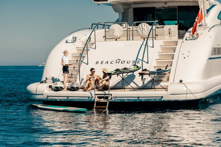 Charter Yacht BEACHOUSE - Mangusta 130 - 4 Cabins - Monaco - Cannes - St Tropez - French Riviera