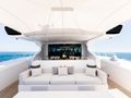 BEACHOUSE Mangusta 130 aft lounge BEACHOUSE Mangusta 130 aft lounge