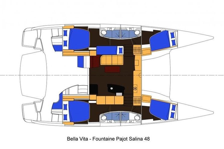 Charter Yacht BELLA VITA - Fountaine Pajot Salina 48 - 4 Cabins - Olbia - Portisco - Sardinia