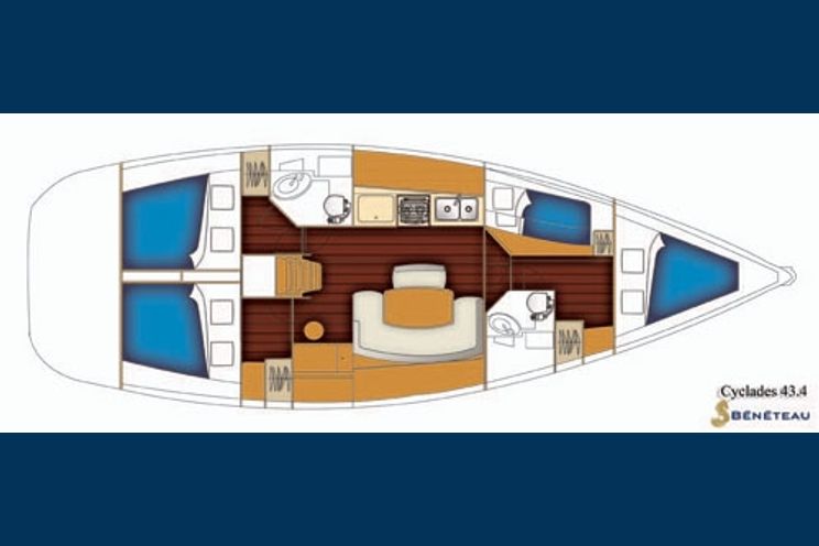 Charter Yacht Beneteau Cyclades 43.4 - 4 Cabins - Malta