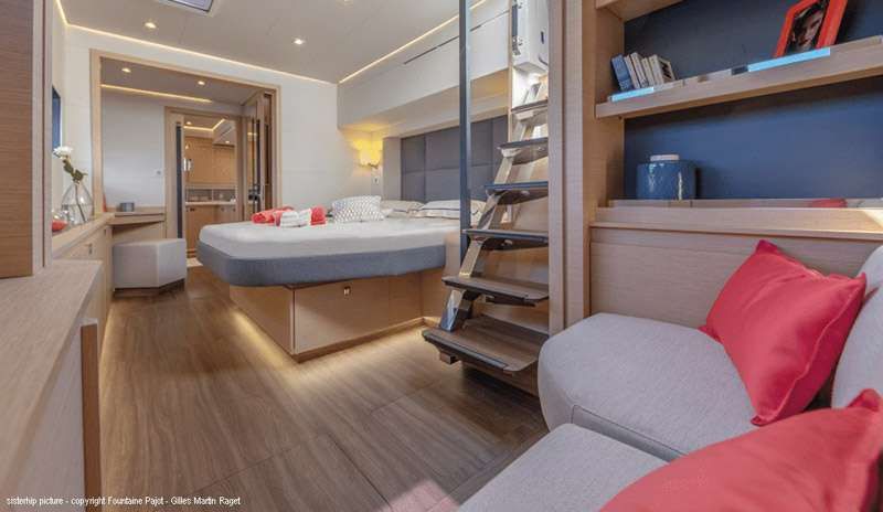 BLACK CAT Fountaine Pajot 67 Master Cabin