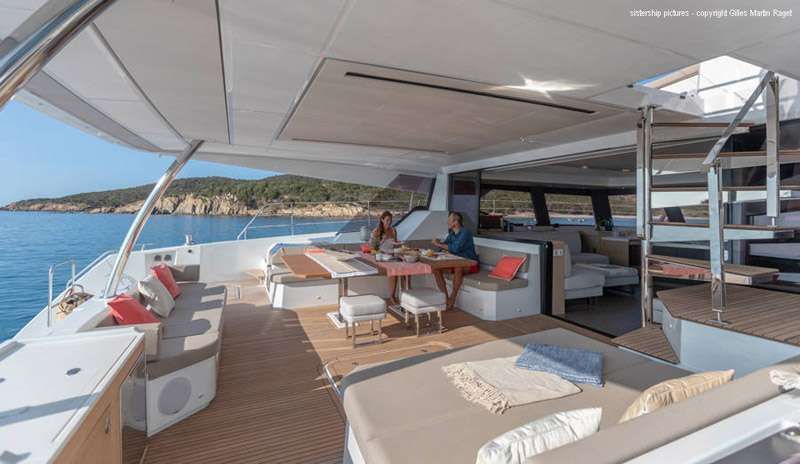 BLACK CAT Fountaine Pajot 67 Open Aft
