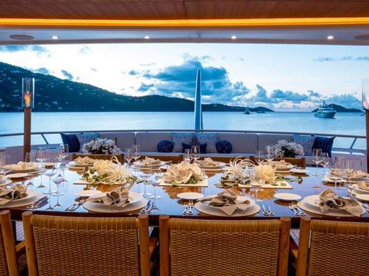 Broadwater 55m Feadship Alfresco Dining Broadwater 55m Feadship Alfresco Dining