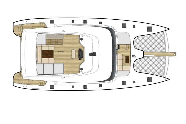 Layout for CALMAO Sunreef 74 - flybridge layout