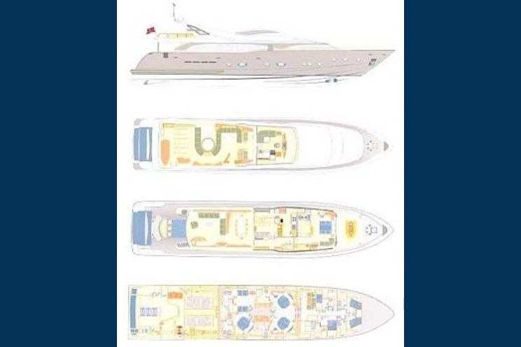 Charter Yacht CAMARIK - Custom Line Ferretti 34m - Marina Ibiza - Formentera - San Antonio - Palma